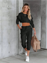 2pcs/Set Women Loose Casual Long Sleeve Sweatshirt & Pants Sports Set